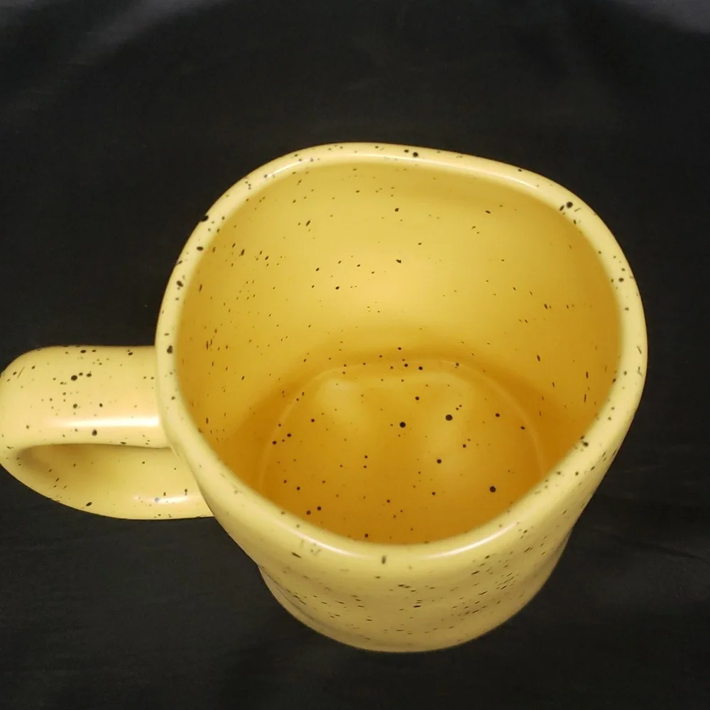 Rae Dunn "SO EGGSTRA" Yellow With Speckles Ceramic Mug - Picture 4 of 5
